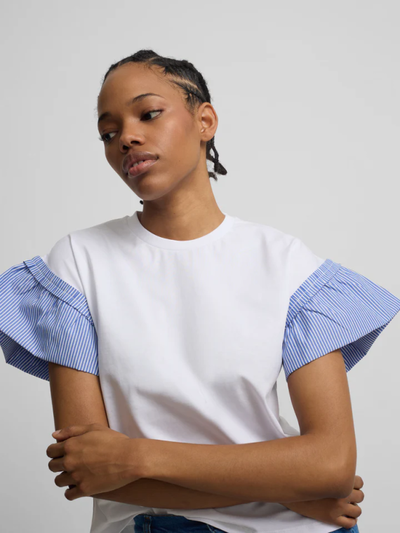 CAMISETA VOLANTES RAYAS