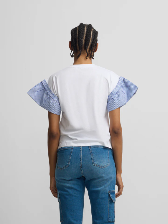 CAMISETA VOLANTES RAYAS