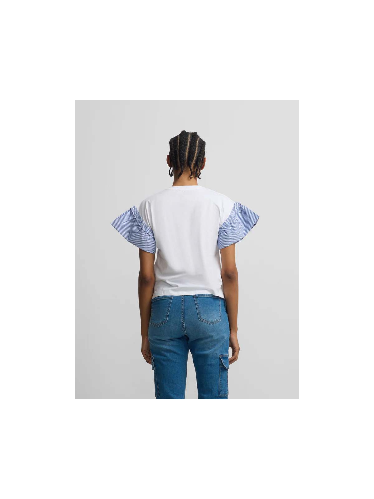 CAMISETA VOLANTES RAYAS