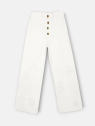 PANTALON CRUDO BORDADOS FLORES