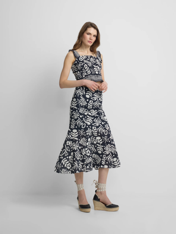 FALDA ESTAMPADA MARINO