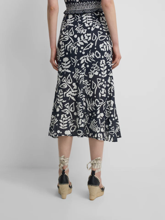 FALDA ESTAMPADA MARINO
