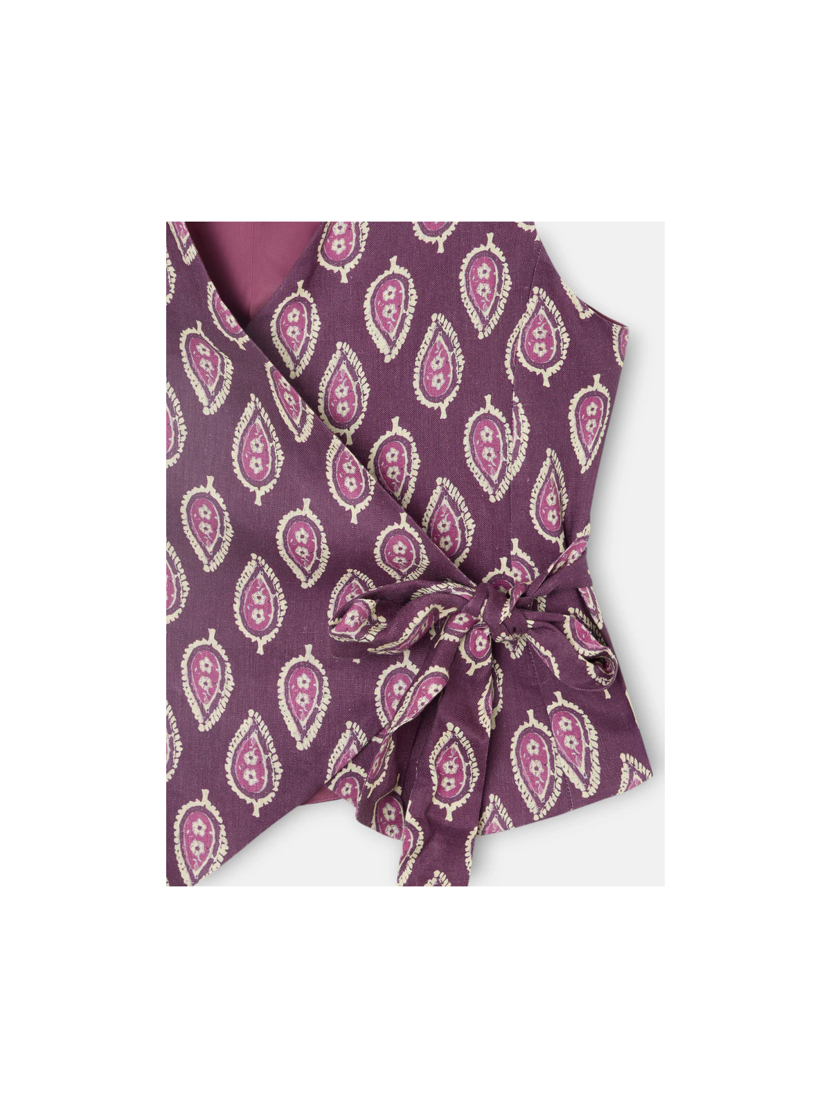 CHALECO ESTAMPADO BURDEOS