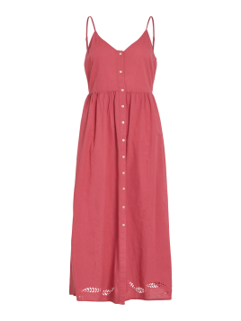 VESTIDO ROJO LINO