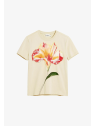 CAMISETA BEIGE FLOR