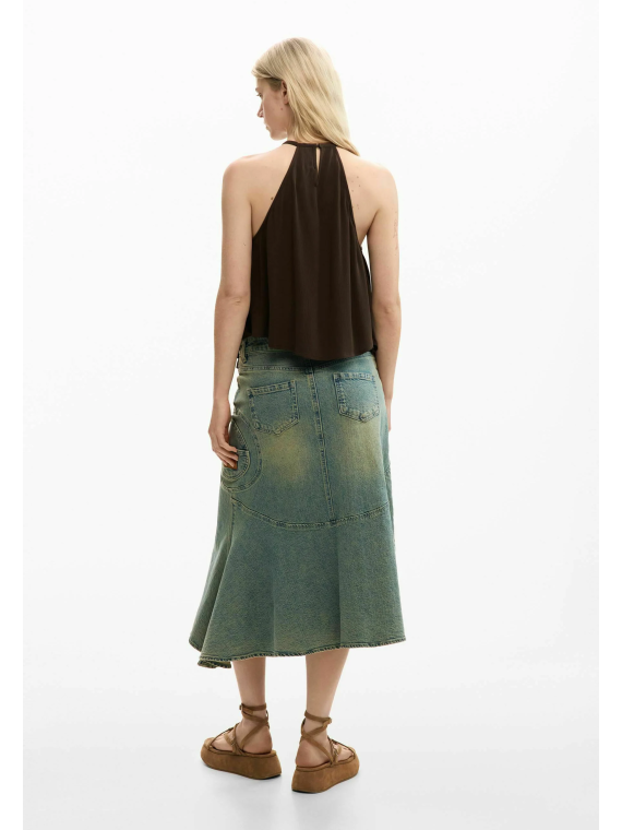 TOP  MARRON BOTONES
