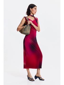 VESTIDO DEGRADADO BURDEOS