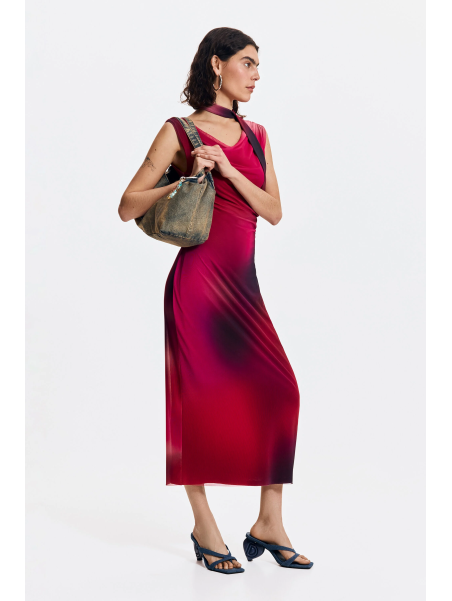 VESTIDO DEGRADADO BURDEOS