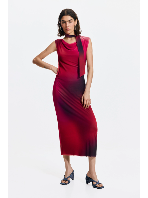 VESTIDO DEGRADADO BURDEOS
