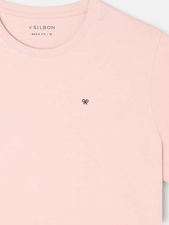 CAMISETA ROSA MINILOGO SILBON