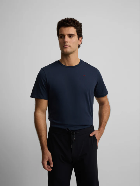 CAMISETA AZUL MARINO MINILOGO SILBON