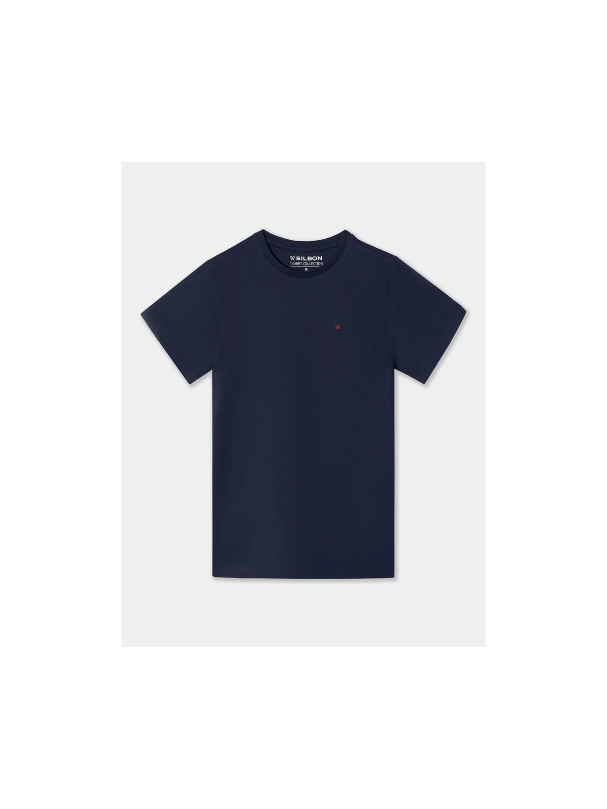 CAMISETA AZUL MARINO MINILOGO SILBON