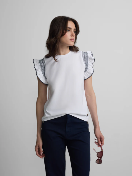 CAMISETA BLANCA VOLANTES