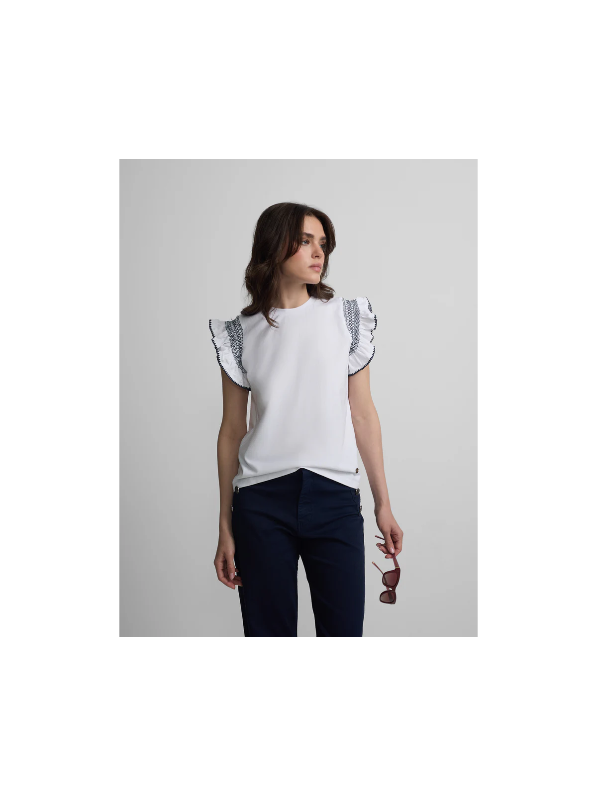 CAMISETA BLANCA VOLANTES