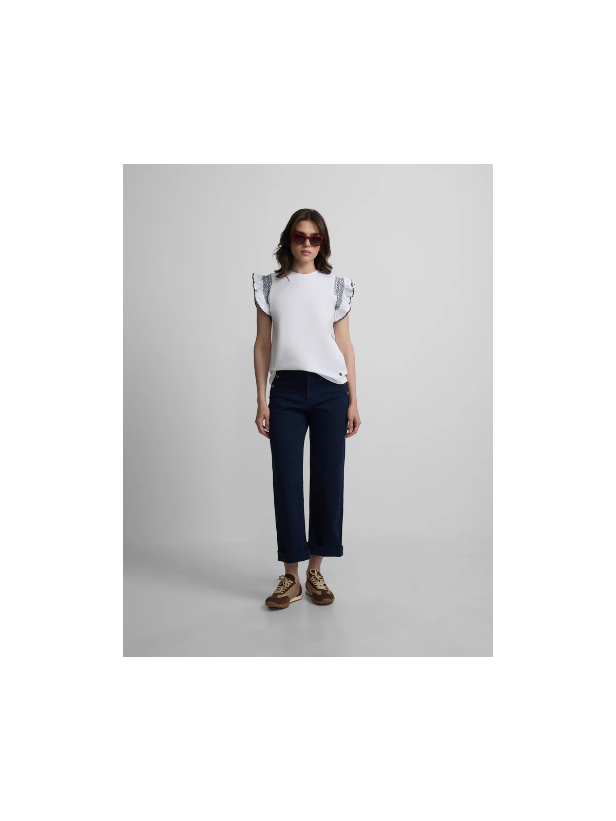 CAMISETA BLANCA VOLANTES
