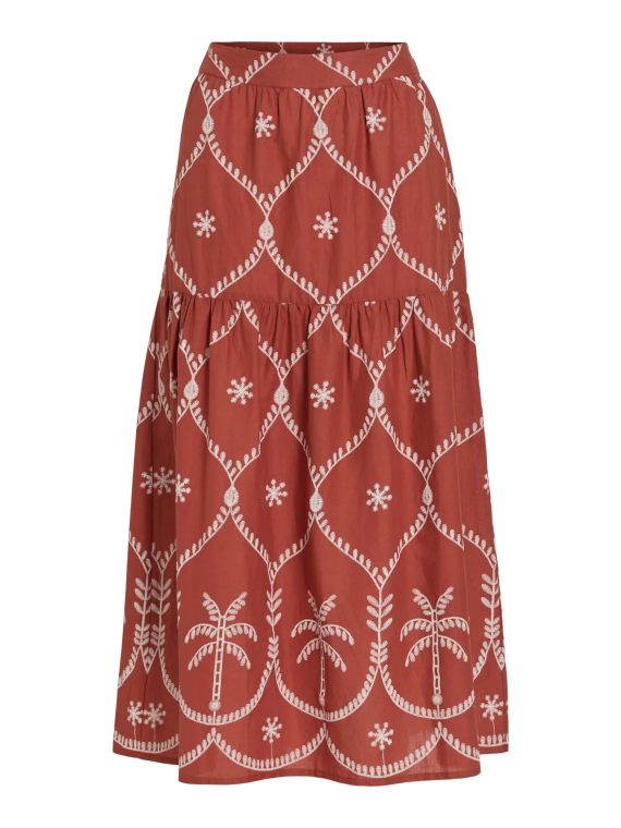 FALDA ESTAMPADA TEJA