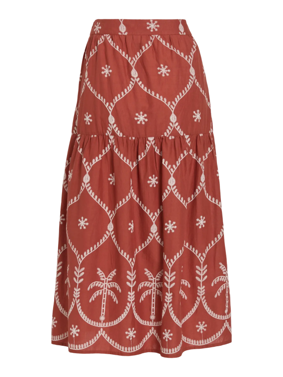FALDA ESTAMPADA TEJA