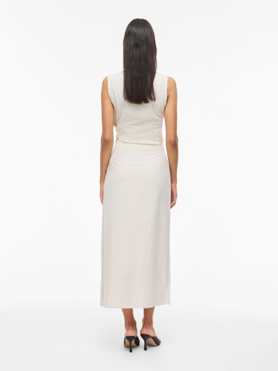 FALDA MIDI BEIGE