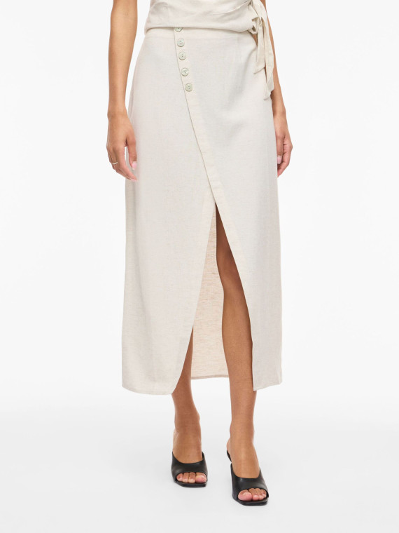 FALDA MIDI BEIGE