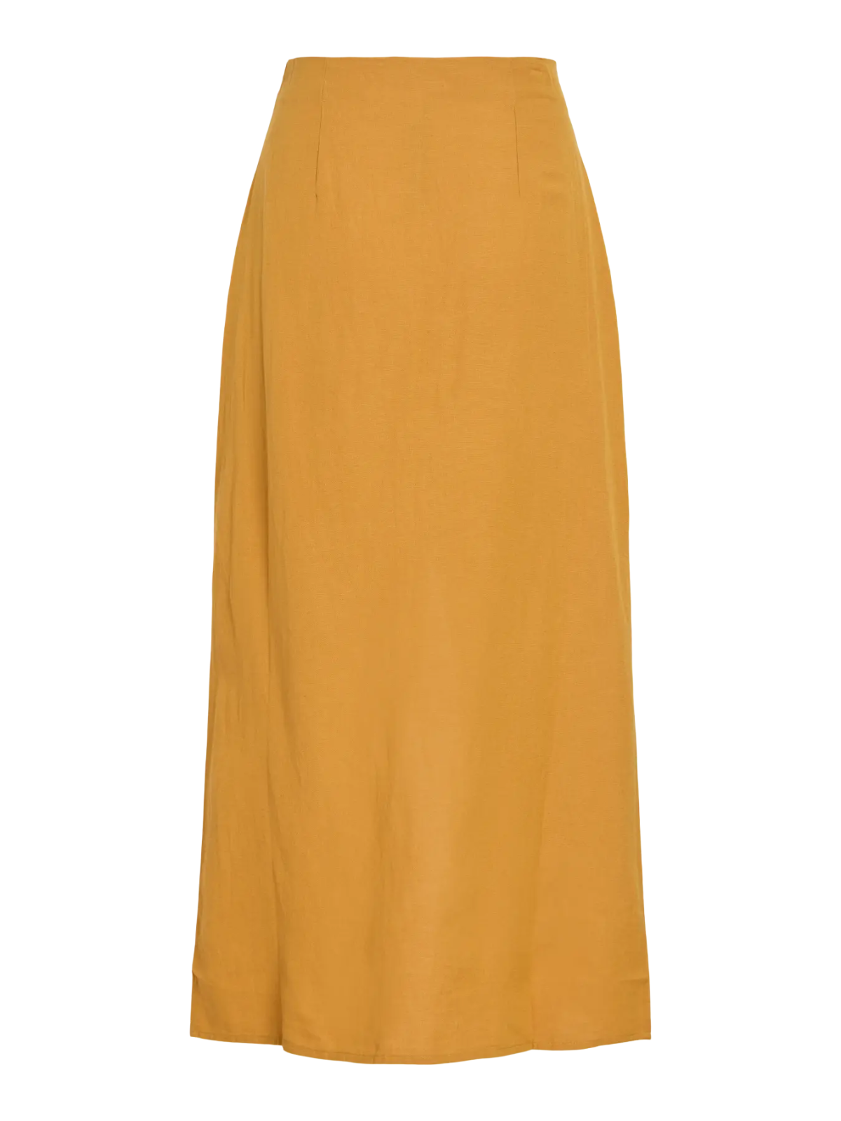 FALDA MIDI MOSTAZA