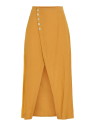 FALDA MIDI MOSTAZA