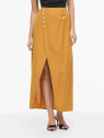 FALDA MIDI MOSTAZA