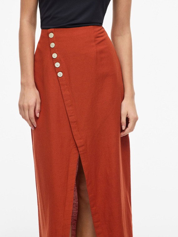 FALDA MIDI TEJA