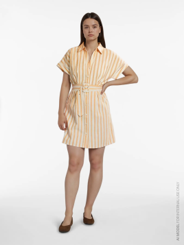 VESTIDO CORTO CAMISERO RAYAS