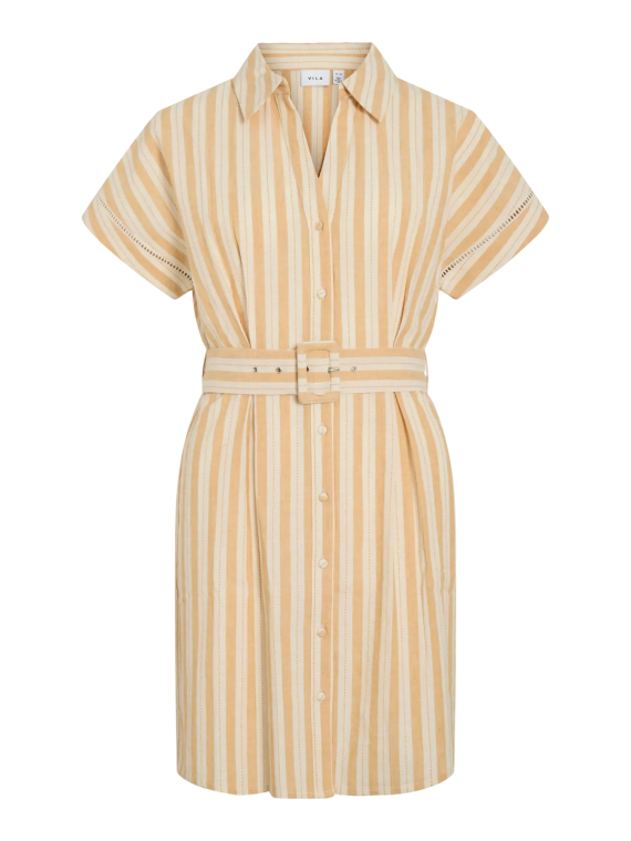 VESTIDO CORTO CAMISERO RAYAS
