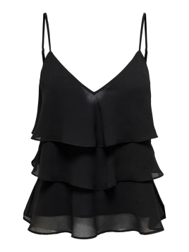 TOP VOLANTES NEGRO