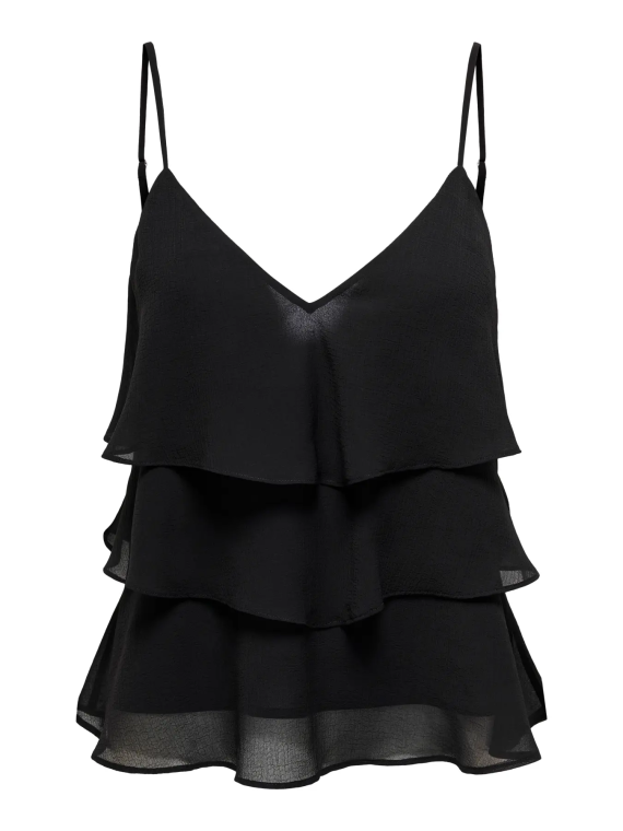 TOP VOLANTES NEGRO