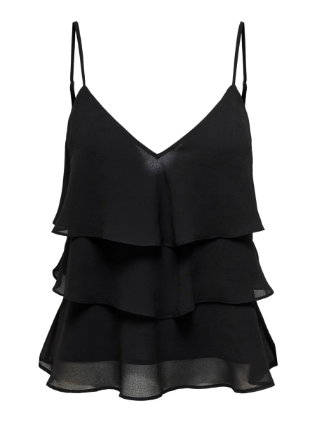 TOP VOLANTES NEGRO