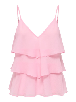 TOP VOLANTES ROSA
