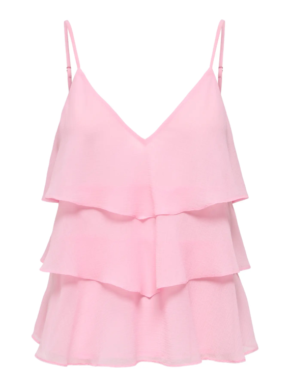 TOP VOLANTES ROSA