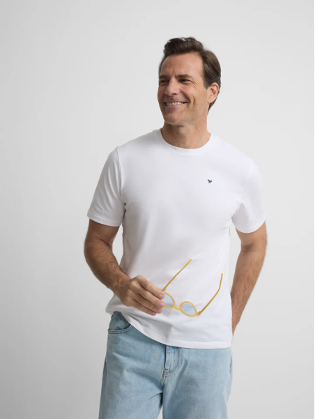 CAMISETA SILBON MINILOGO BLANCO