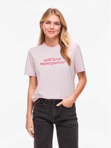 CAMISETA ROSA TEXTO