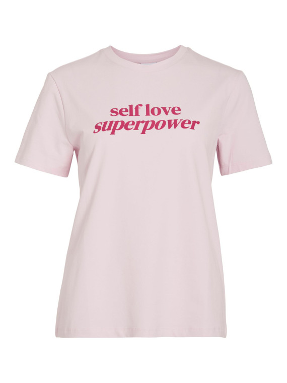 CAMISETA ROSA TEXTO