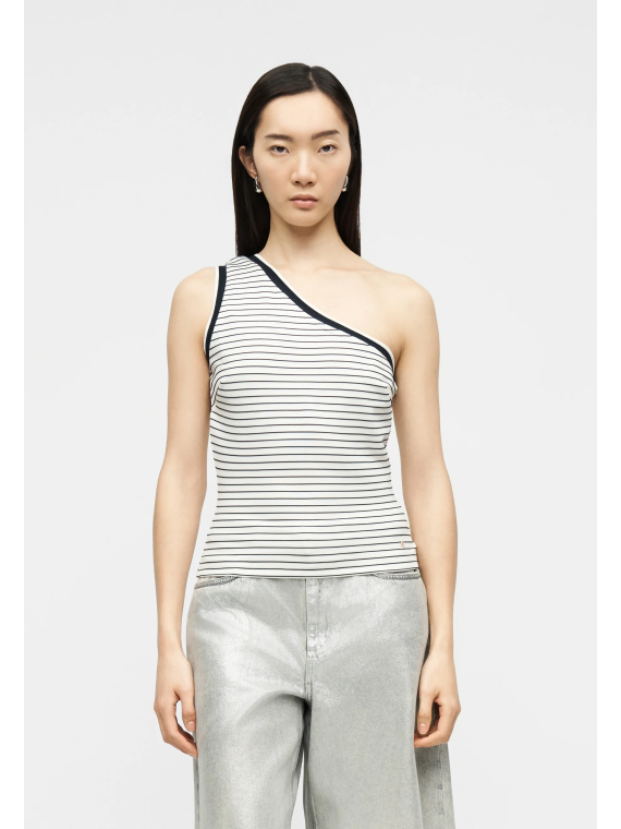 CAMISETA ASIMÉTRICA RAYAS GUESS