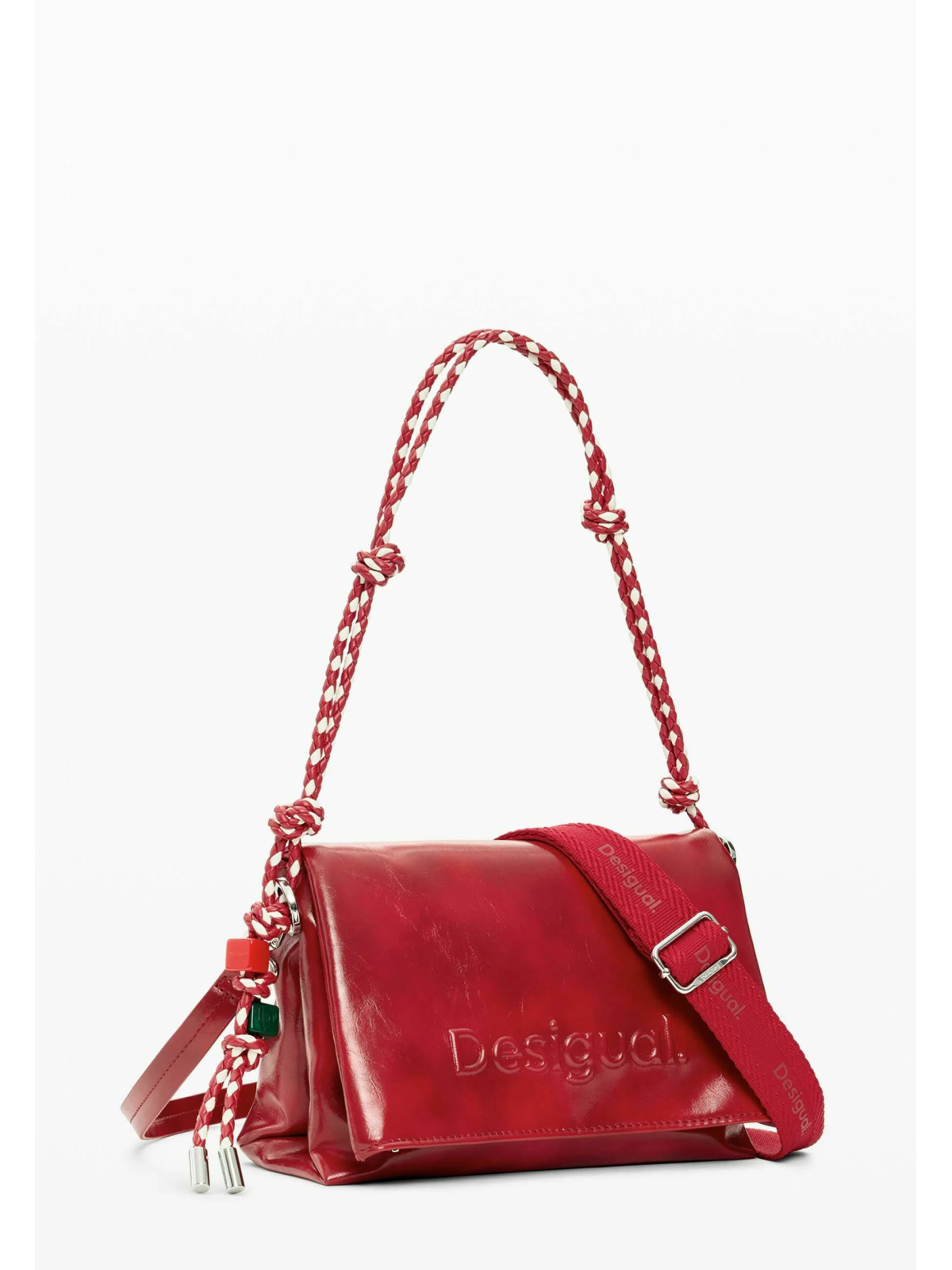BOLSO MEDIANO ROJO DESIGUAL