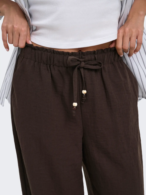 PANTALON MARRON LINO ONLY