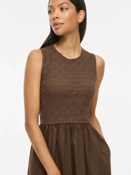 VESTIDO LARGO MARRON