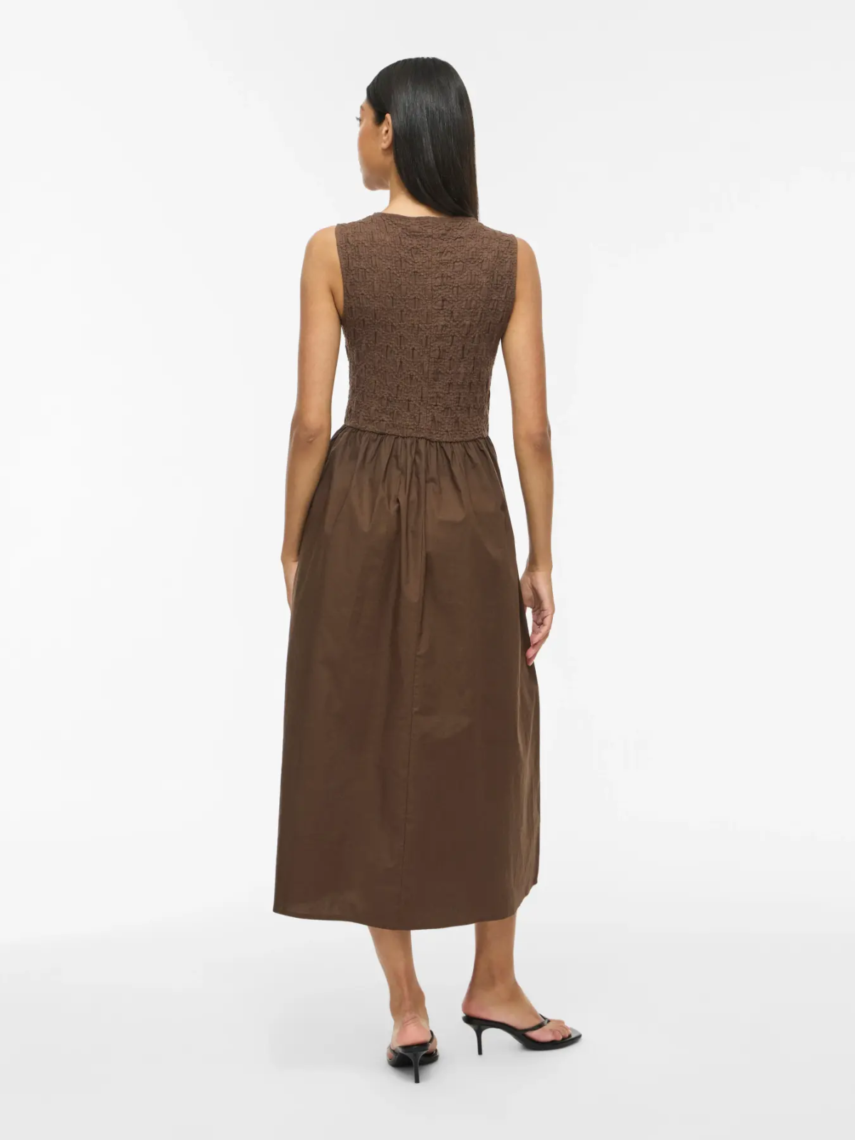 VESTIDO LARGO MARRON