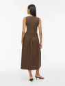 VESTIDO LARGO MARRON