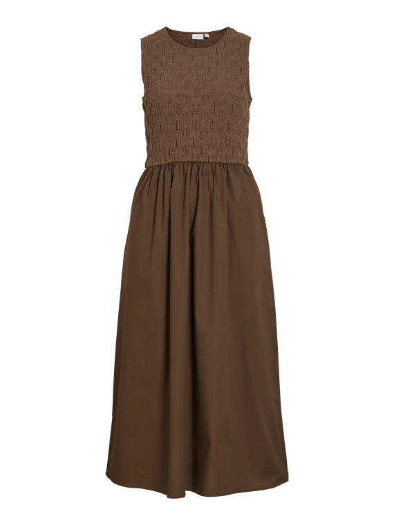 VESTIDO LARGO MARRON