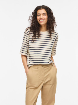 JERSEY BEIGE RAYAS MARINO