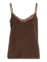 TOP SATEN MARRON