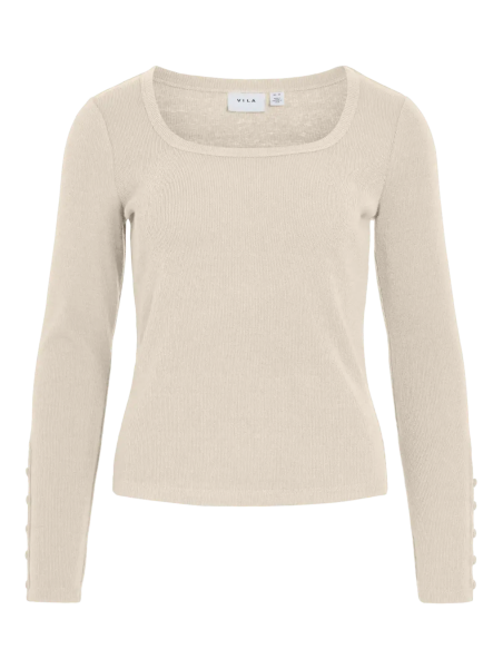 CAMISETA BEIGE BOTONES