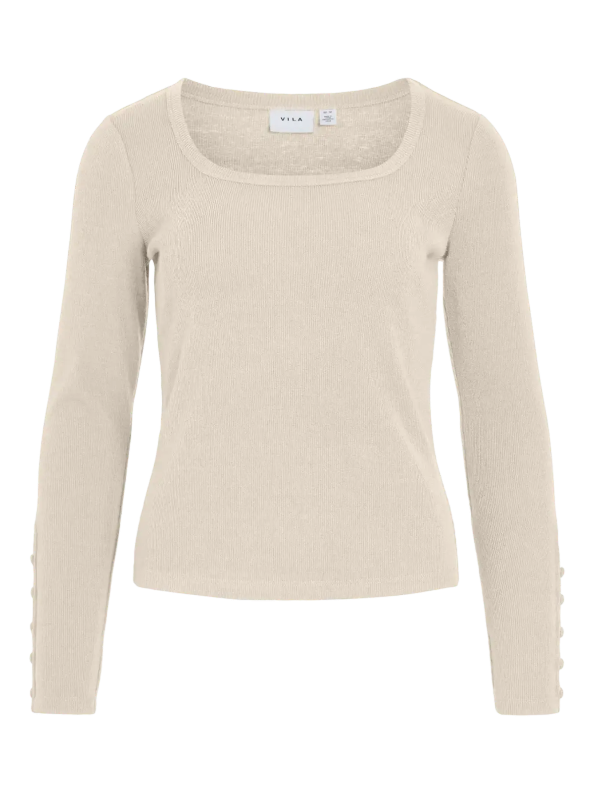 CAMISETA BEIGE BOTONES