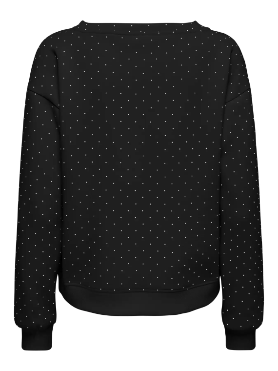 SUDADERA NEGRA STRASS