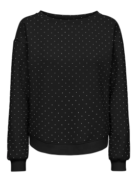SUDADERA NEGRA STRASS